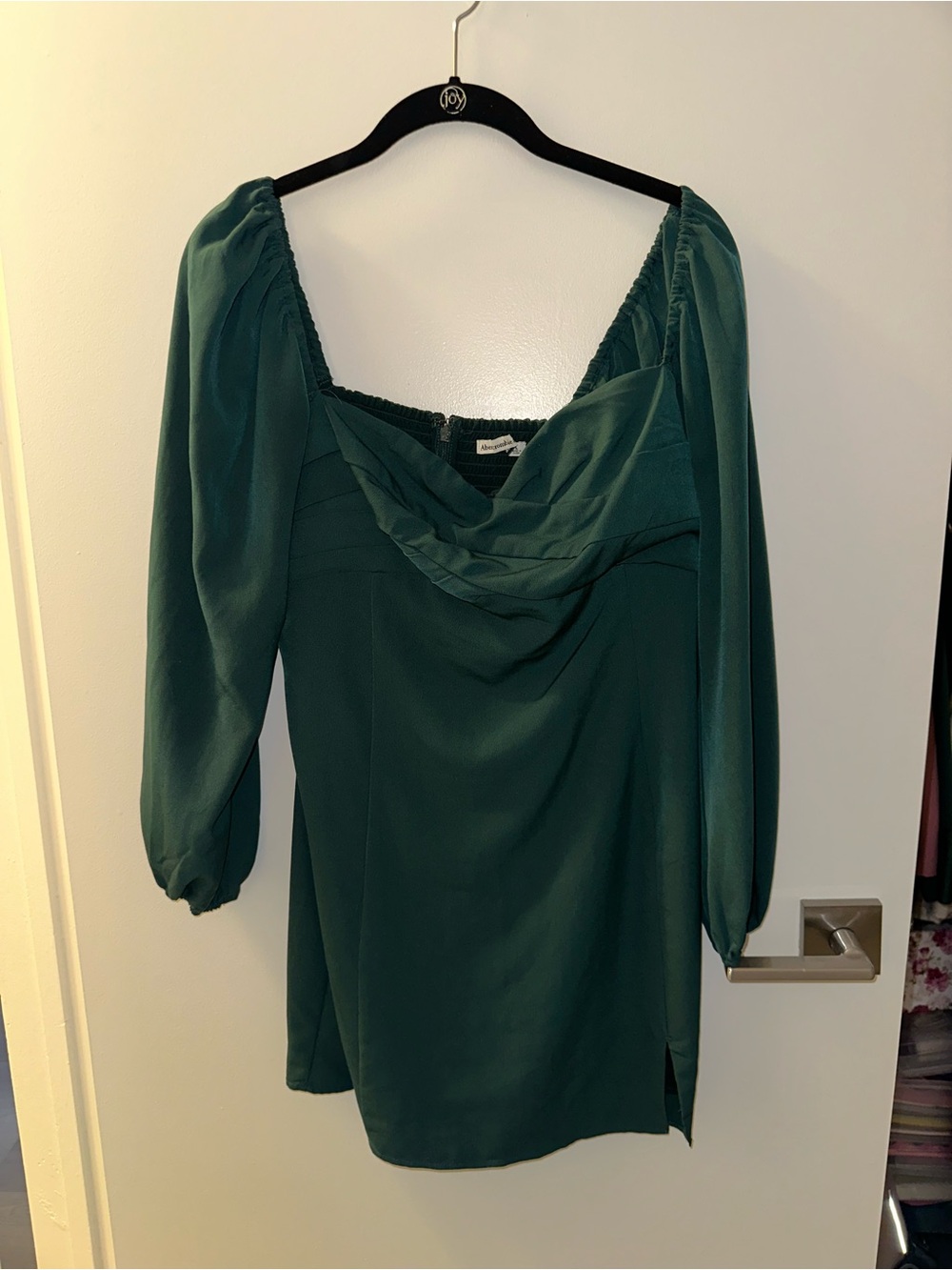 Abercrombie & Fitch Forest Green Long Sleeve Mini Dress